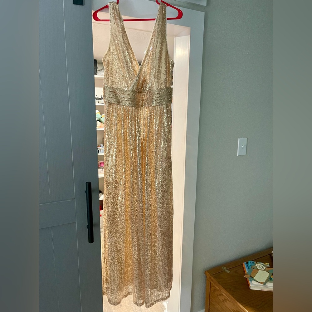 Formal Gold Sparkle Dress